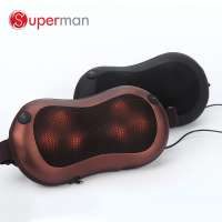 Shiatsu Massager Kneading Neck Shoulder Massage Pillow with Heat and Speed Control, Bi-Direction Function for Car/Office Chair